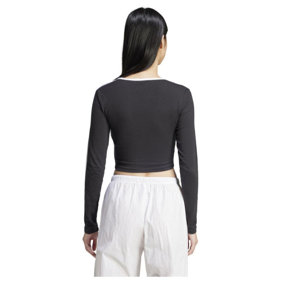 Adidas Γυναικεία μακρυμάνικη μπλούζα Adicolor 3-Stripes LS Crop Tee